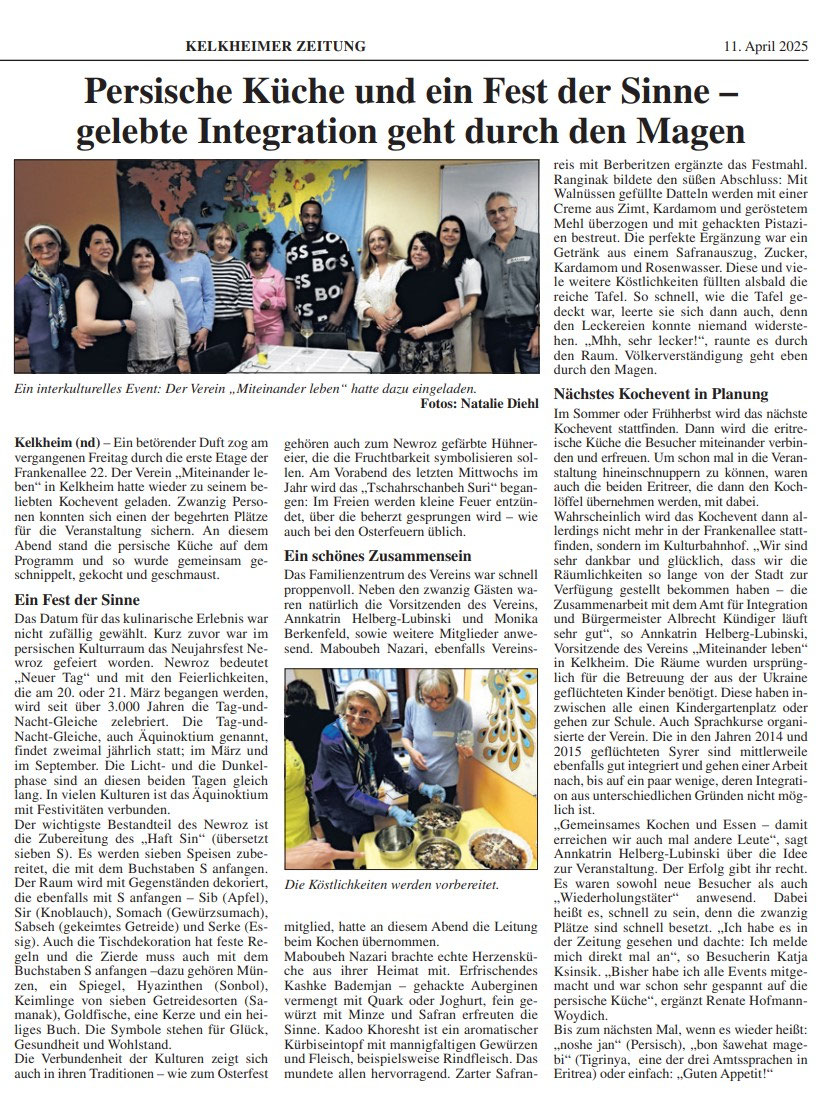 Kochevent in Kelkheim – Rezeptsammlung