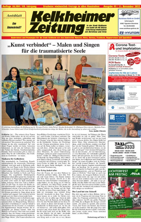 Aus der Kelkheimer Zeitung vom 11.11.2022 (1)