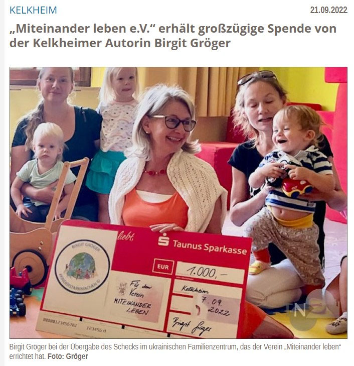 Birgit Gröger spendet für ukrainisches Familienzentrum (2)